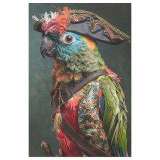 Decoupage Pirate Conure Parrot  Tissue Paper