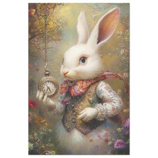 Decoupage Rabbit Alice's Adventures Wonderland  Tissue Paper