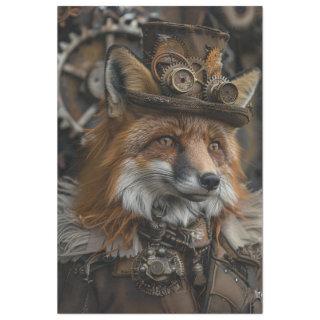 Decoupage Red Fox Steampunk  Tissue Paper