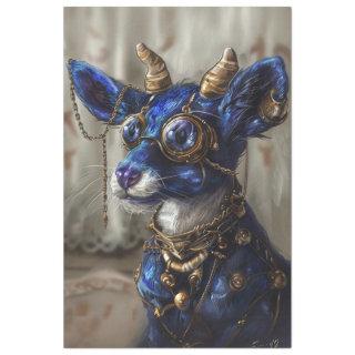 Decoupage Steampunk Blue Azure  Tissue Paper