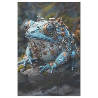 Decoupage Steampunk Blue Frog Tissue Paper