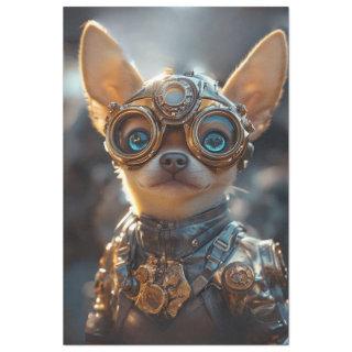 Decoupage Steampunk Chihuahua Cogsley  Tissue Paper