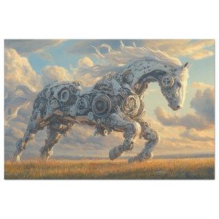 Decoupage Steampunk Mechanical Horse Cogsmane Tissue Paper