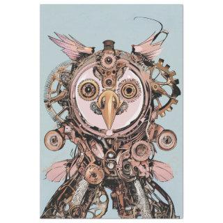 Decoupage Steampunk Pink Owl Gizmo Hootsworth Tissue Paper