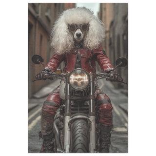 Decoupage Steampunk Standard Poodle Biker Tissue Paper
