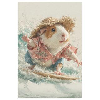Decoupage Surging Guinea Pig Hawaiian Style  Tissue Paper