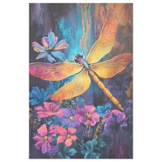 Decoupage Vibrant Dragonfly Iridescent Wings Tissue Paper