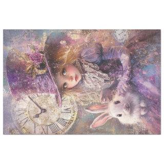 Decoupage Victorian Alice Wonderland Theme Artwork Tissue Paper