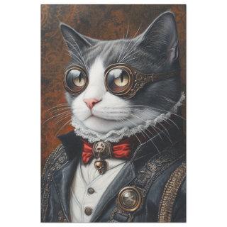 Decoupage Victorian Valentine Dashing Cat Tissue Paper