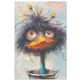 Decoupage Wackadoodle Paint Bird  Tissue Paper