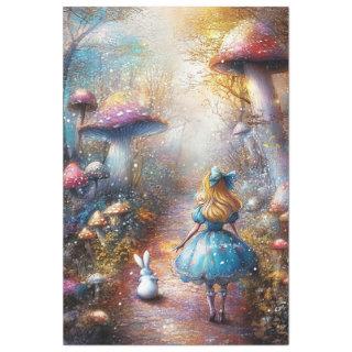 Decoupage Whimsical AI Little Blonde Adventures  Tissue Paper