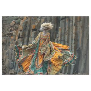 Decoupage Whimsical Boho Standard Poodle Dress  Tissue Paper