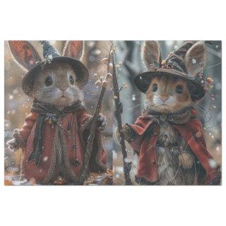 Decoupage Whimsical Christmas Mice  Tissue Paper
