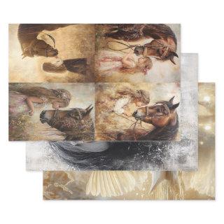 Decoupage Whimsical Collection Horses & Swan   Sheets