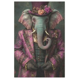 Decoupage Whimsical Fantasy Elephant Steampunk  Tissue Paper