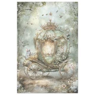 Decoupage Whimsical Fantasy Ornate Carriage & Mice Tissue Paper