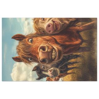 Decoupage Whimsical Funny Animal Pose  Tissue Paper
