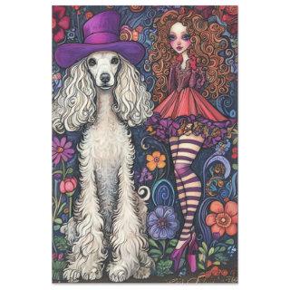 Decoupage Whimsical Hippie Chic & Standard Poodle Tissue Paper