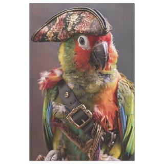Decoupage Whimsical Pirate Conure Parrot Tissue Paper