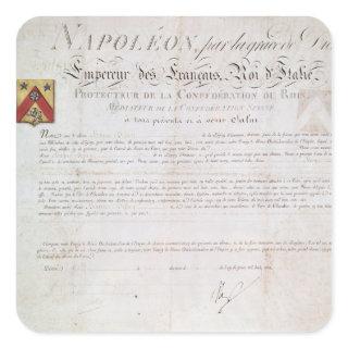 Decree of nobility created under the First Square Sticker