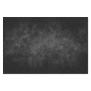 Deep black cloudy night sky faint stars decoupage tissue paper