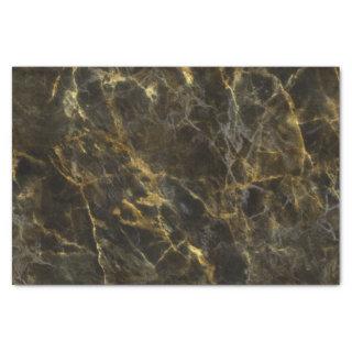 Deep Black & Gold Marble Tissue Paper