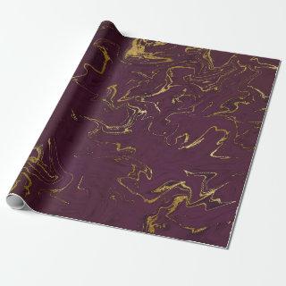 Deep Earth Gold Marble Plum Purple