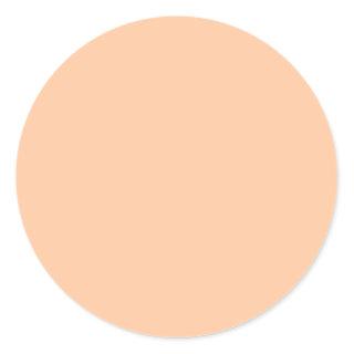 Deep Peach Solid Color Classic Round Sticker