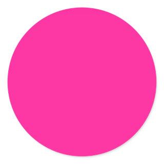 Deep Pink Solid Color Classic Round Sticker