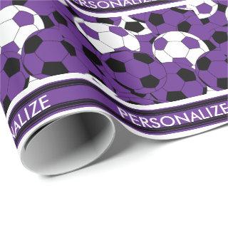 Deep Purple Soccer Ball Collage