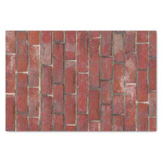 Deep Red Brick Pattern Tissue Paper