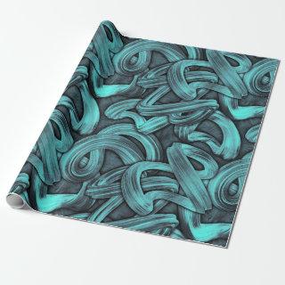 deep thought - black and teal :