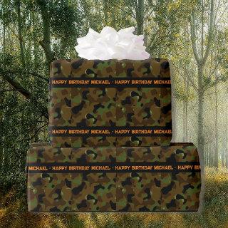 Deep Woods Camo Add Text & Name Birthday