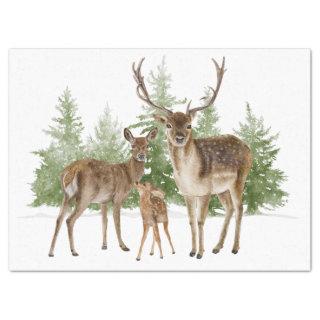 Deer Family Watercolor Tissue Paper