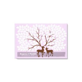 Deer Heart Guest Book Canvas - 150 Signatures