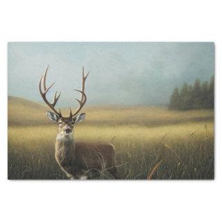 Deer Stag standing in Field of Grass Decoupage Tissue Paper