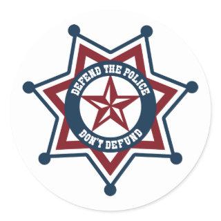 Defend the Police - Patriotic Stickers