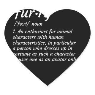 Definition Furry Fandom Furries Design Cosplay Heart Sticker