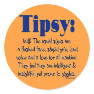 Definition Tipsy Classic Round Sticker