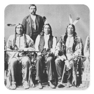 Delegation of Sioux chiefs, led by Red Cloud (1822 Square Sticker