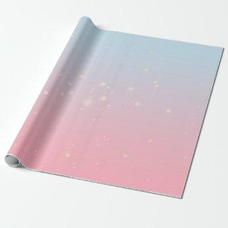 Delicate Blue Pink Bokeh Aesthetic Gradient Ombre