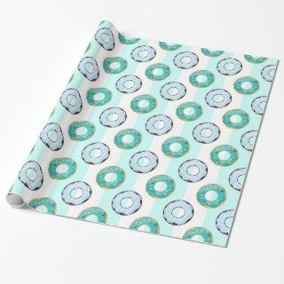Delicious Donuts Turquoise Stripes