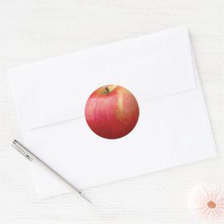 DELICIOUS RED APPLES CLASSIC ROUND STICKER