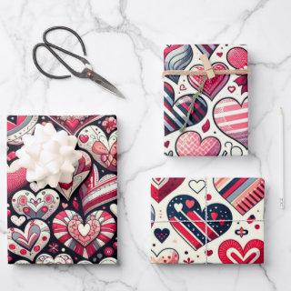 Delightful Array of Hearts Valentine's Day  Sheets