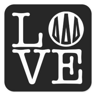 Delta Delta Delta | Love Square Sticker
