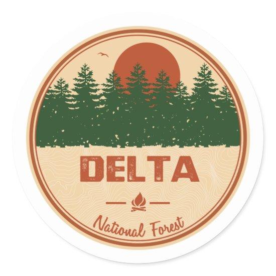 Delta National Forest Classic Round Sticker