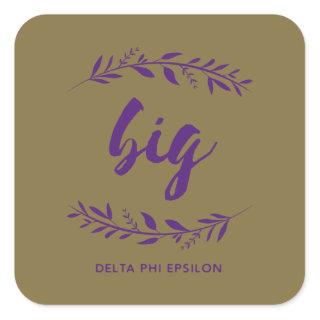Delta Phi Epsilon Big Wreath Square Sticker