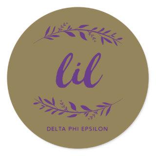 Delta Phi Epsilon Lil Wreath Classic Round Sticker