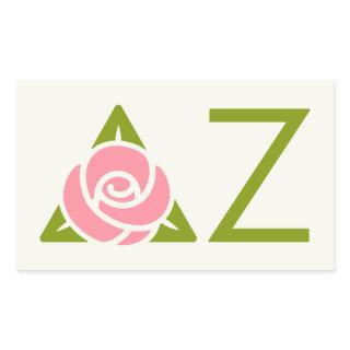 Delta Zeta Rose Icon Rectangular Sticker