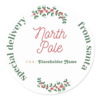Delviery Kraft Sticker from the North Pole.